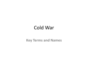 Cold War Key Terms and Names