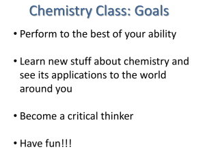 Chemistry CP Classroom Procedures 2014
