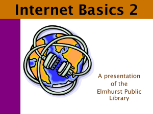 Internet Basics 2 - Elmhurst Public Library