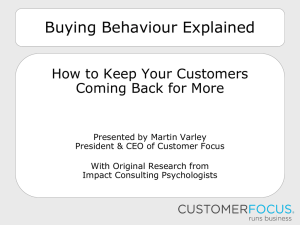 Buying Behaviour Explained - Impact Consulting Business