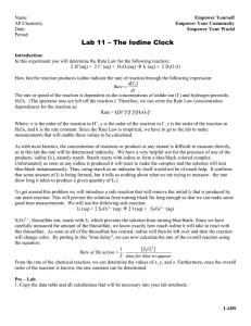 Lab 11 - The Iodine Clock