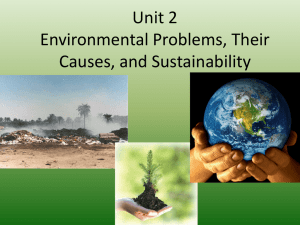 Chapter 1 Environmental Problems, Their causes, and Sustainability