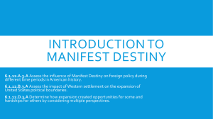 Introduction to Manifest Destiny PowerPoint