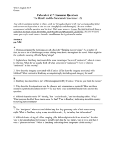 Fahrenheit 451 Discussion Questions sections 1-2