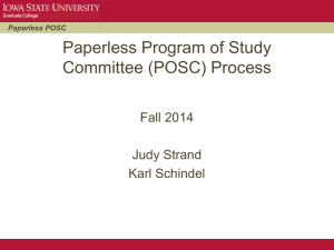 Paperless POSC - Graduate College