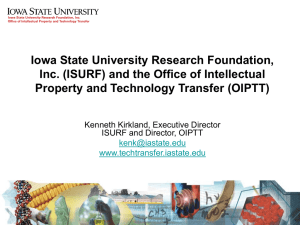 Iowa State University Research Foundation, Inc. (ISURF) and the