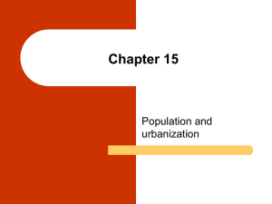 Chapter 15 Population and urbanization