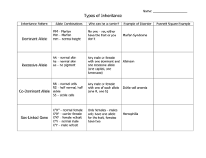 Types of Inheritance Chart