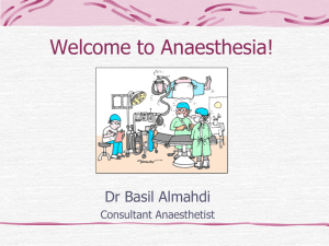 What does the anaesthetist do?