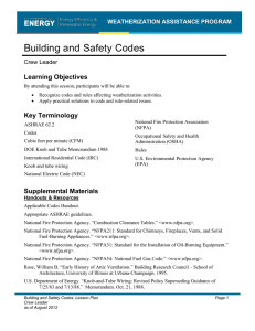 Building and Safety Codes