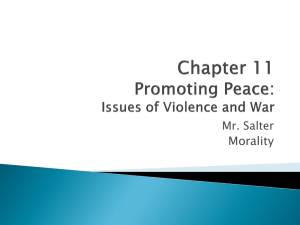 Chapter 11 Promoting Peace