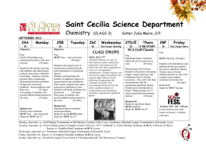 Saint Cecilia Science Department