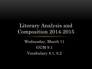 Literary Analysis and Composition 2014-2015