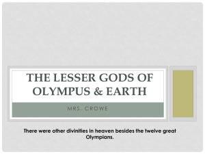 The Lesser Gods of Olympus