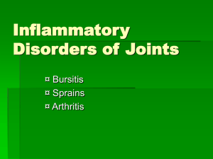 Inflammatory Disorders of Joints