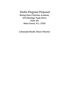 Violin Program Proposal Rising Stars Christian Academy 3115
