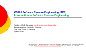 CS266 Software Reverse Engineering - Teodoro Cipresso