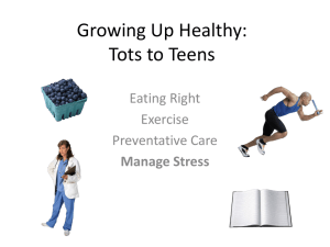 Growing Up Healthy – Toddlers To Teens