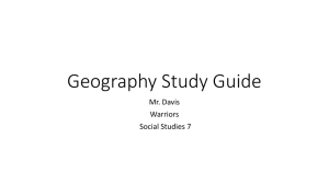 Geography Study Guide - Warren County Schools