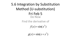 5.6 Integration by Substitution Method (U