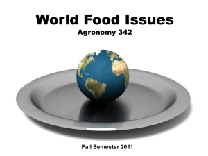 World Food Issues - Agronomy Courses