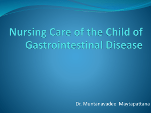 Nursing Care of the Child of gastrointestinal Discease