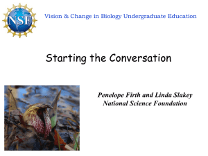 Penny Firth - Vision and Change in Undergraduate Biology Education