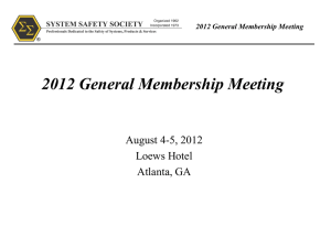 2012 General Membership Meeting