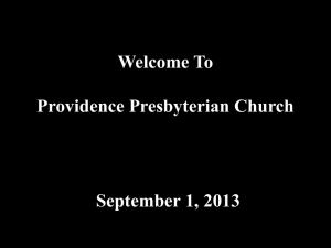 template - Providence Presbyterian Church