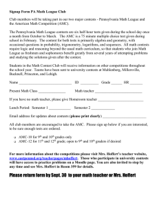 PA Math Contest Club Sign-Up Form