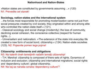 Sociology, nation-states and the international system
