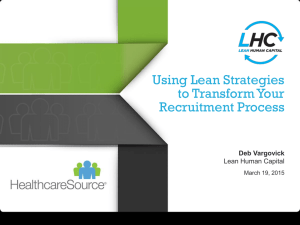 Using Lean Strategies to Transform Your Recruitment Process (Deb