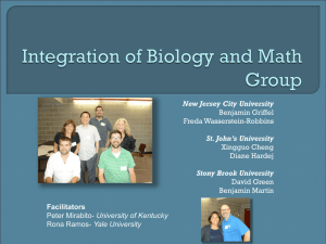 Integration of Biology and Math Group