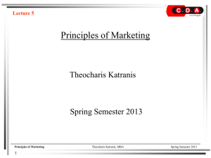 Principles of Marketing - Lecture 5