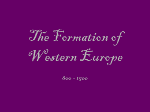 The Formation of Western Europe