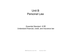 Unit B Personal Law - chriswilliams