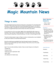 December Newsletter - Magic Mountain Children's Center