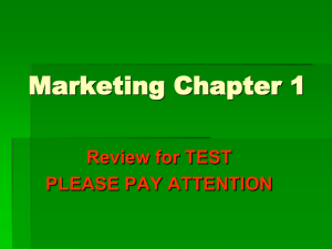 Marketing Chapter 1