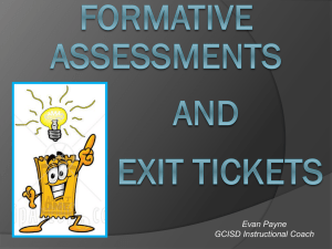 Exit Tickets & Formative Assessments