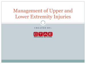 Management Of Upper And Lower Extremity Injuries Power Point