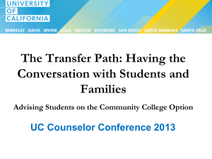 The Transfer Path: Having the Conversation with Students and