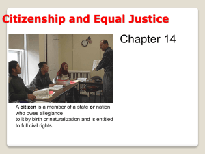 Citizenship and Equal Justice - South Eastern School District