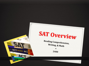 SAT Overview PowerPoint
