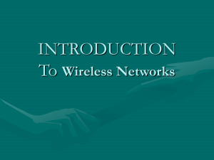 Itroduction to Wireless Networks