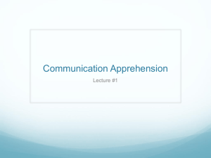 Communication Apprehension