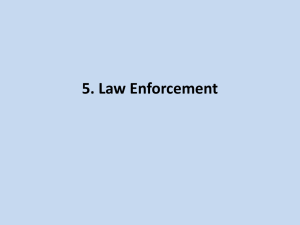 Counterterrorism Policies: Law Enforcement