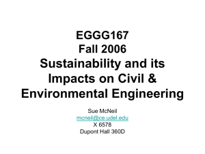 Sustainability - Civil and Environmental Engineering