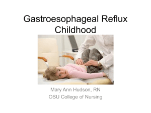 Gastroesophageal Reflux Childhood