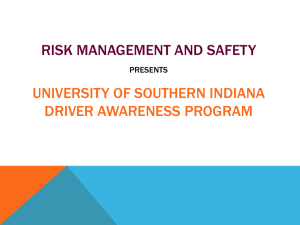 Driver Awareness - University of Southern Indiana