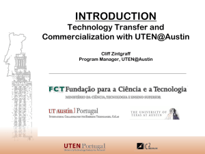 1. Introduction – Tech Transfer and Commercialization with UTEN